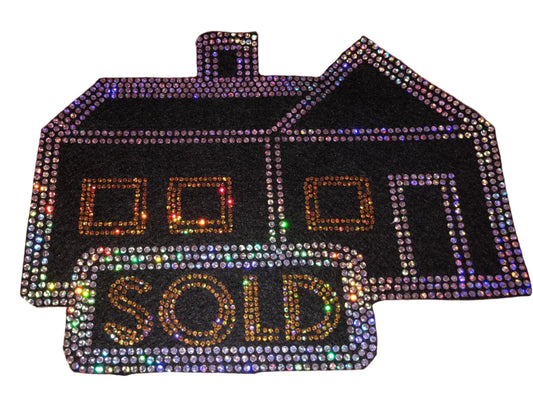 Real Estate Home Sold - Iron-on Spangle Bling Patch