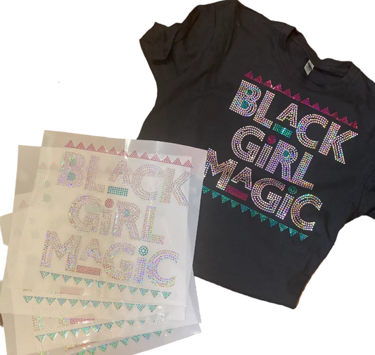 Black Girl Magic 2 - Iron-on Spangle Bling Transfer