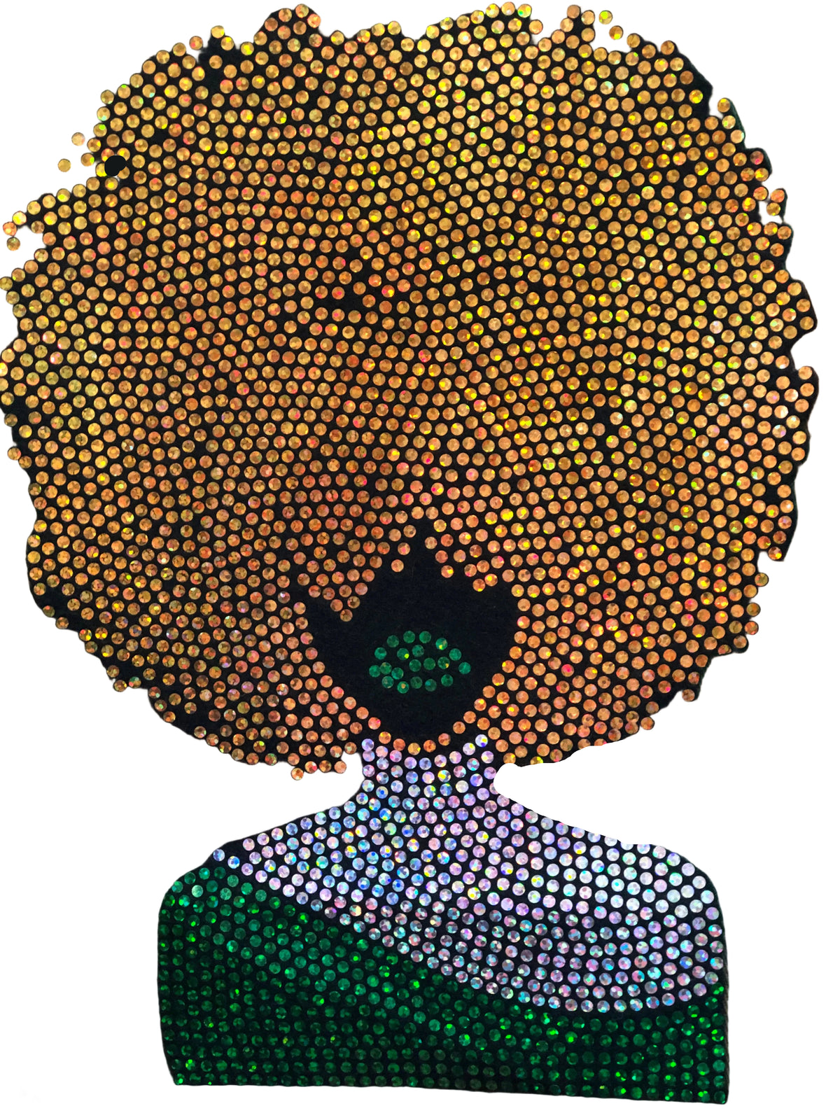 Afro Chic - Iron-on Spangle Bling Patch