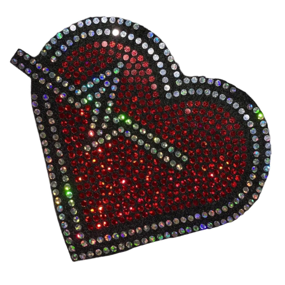 Heart Beat - Iron-on Spangle Bling Patch