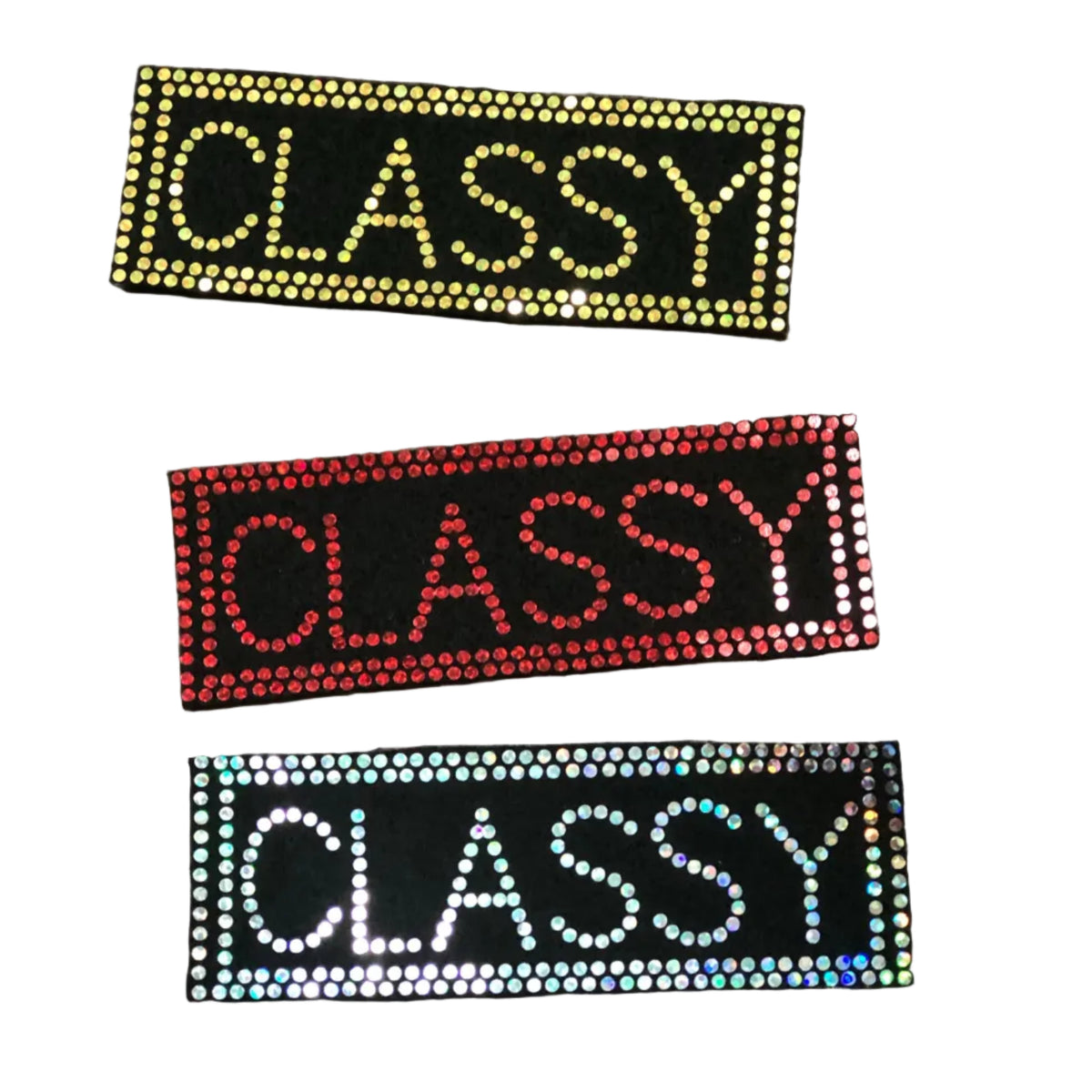 Classy Tag - Iron-on Spangle Bling Patch