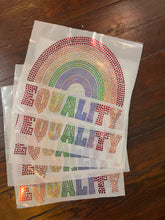 Load image into Gallery viewer, PRIDE EQUALITY BLING TRANSFERS