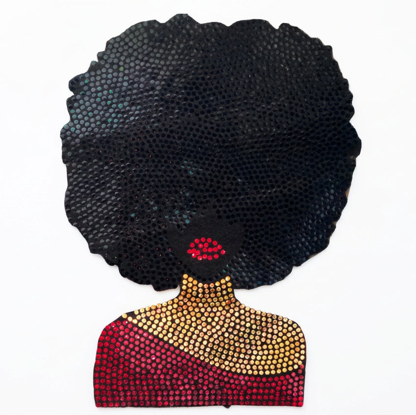 Afro Chic - Iron-on Spangle Bling Patch