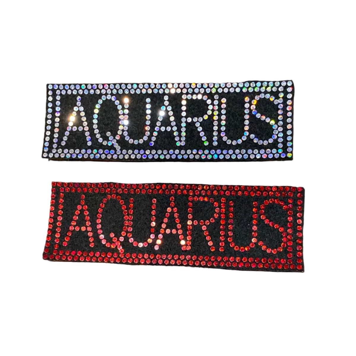 Aquarius Tag - Iron-on Spangle Bling Patch
