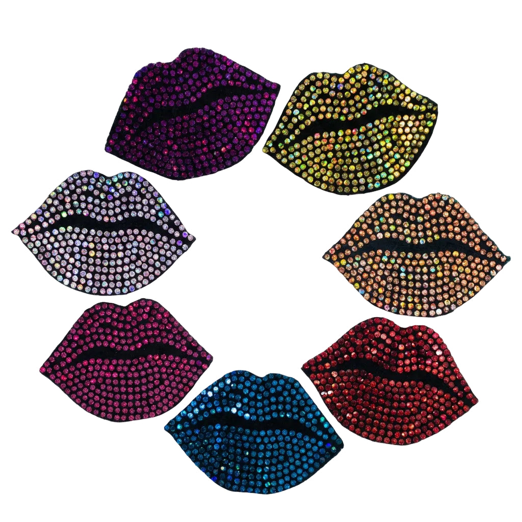 Kiss Lips - Iron-on Spangle Bling Patch