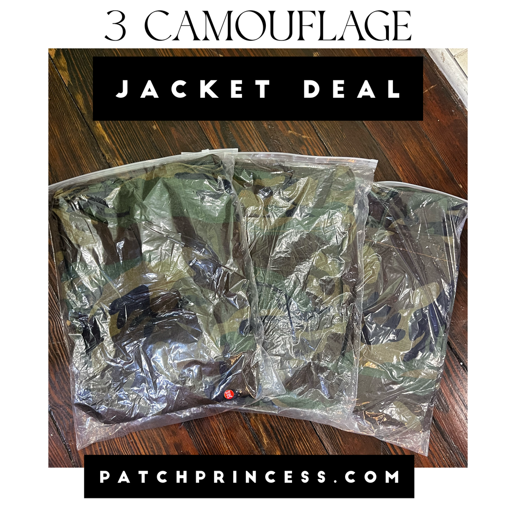 3 CAMOUFLAGE JACKET BUNDLE DEAL