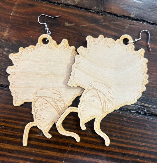 Afro Bae EARRINGS (WOODEN)