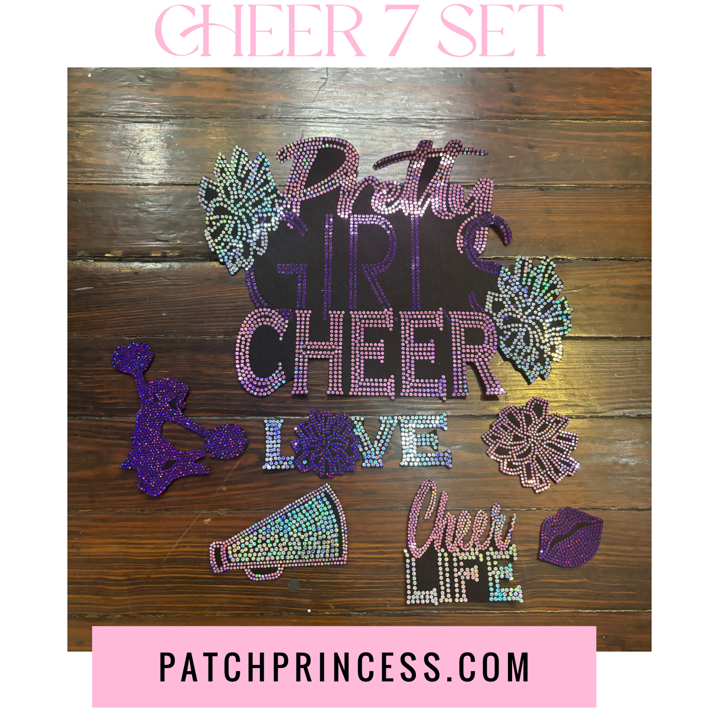 PRETTY GIRLS CHEER 7 PATCH SET