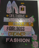 BOOKS CANVAS 16 X 20 BLING TRANSFERS