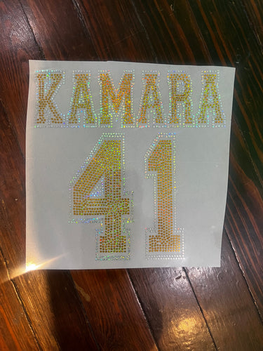 JERSEY SET BLING TRANSFERS