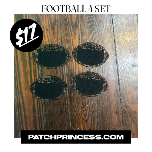 FOOTBALL 4 SET BLING PATCH