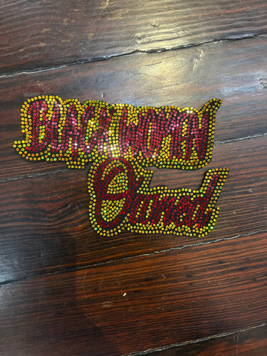 Black Woman Owned BLING PATCH