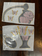 MISS ROSE  PERFUME BOTTLE CANVAS 16 X 20 BLING TRANSFERS
