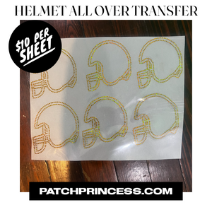 HELMET ALL OVER BLING TRANSFERS