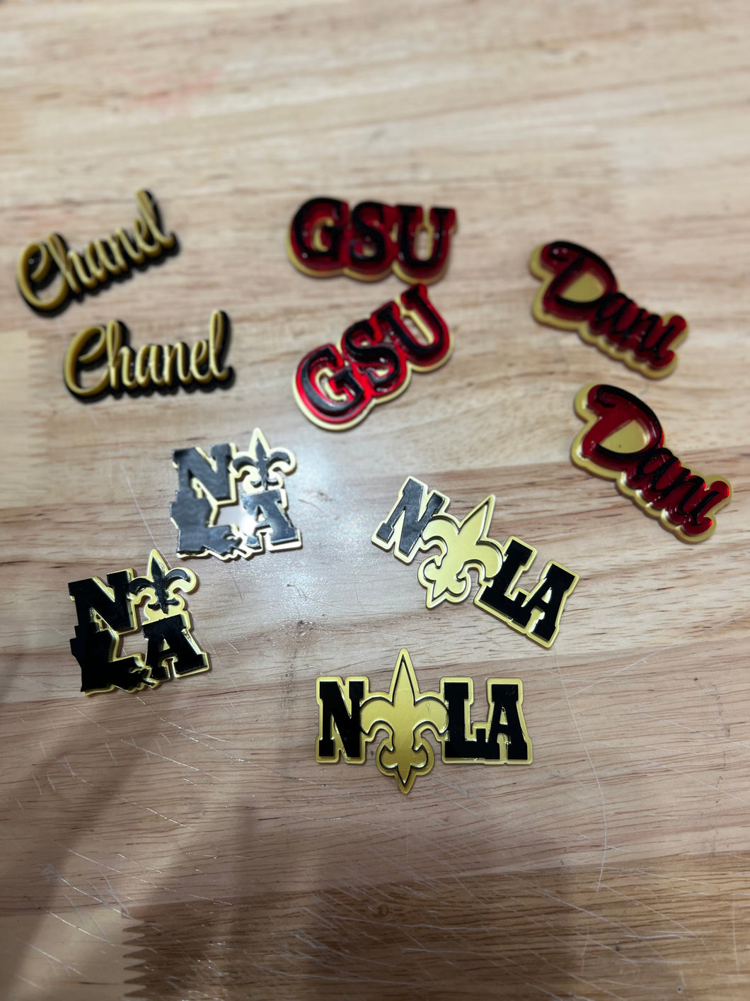 Charm Names (Acrylic) Pin