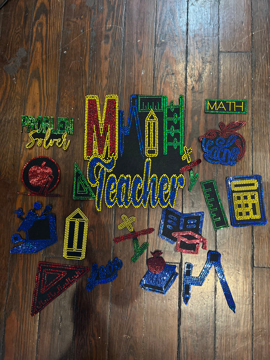 MATH TEACHER 15 PATCH SET BAG