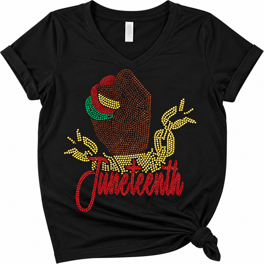 Chain Breaker Juneteenth - Iron-on Spangle Bling Transfer