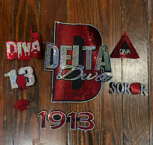 DELTA DIVA SORORITY PATCH SET