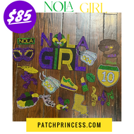 MARDI GRAS NOLA GIRL 15 Patch Jacket Bag