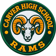 Load image into Gallery viewer, Carver Rams - Iron-On Embroidered School Patch