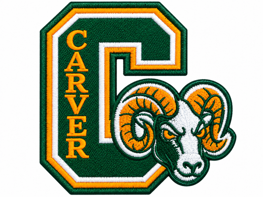 Carver Rams - Iron-On Embroidered School Patch