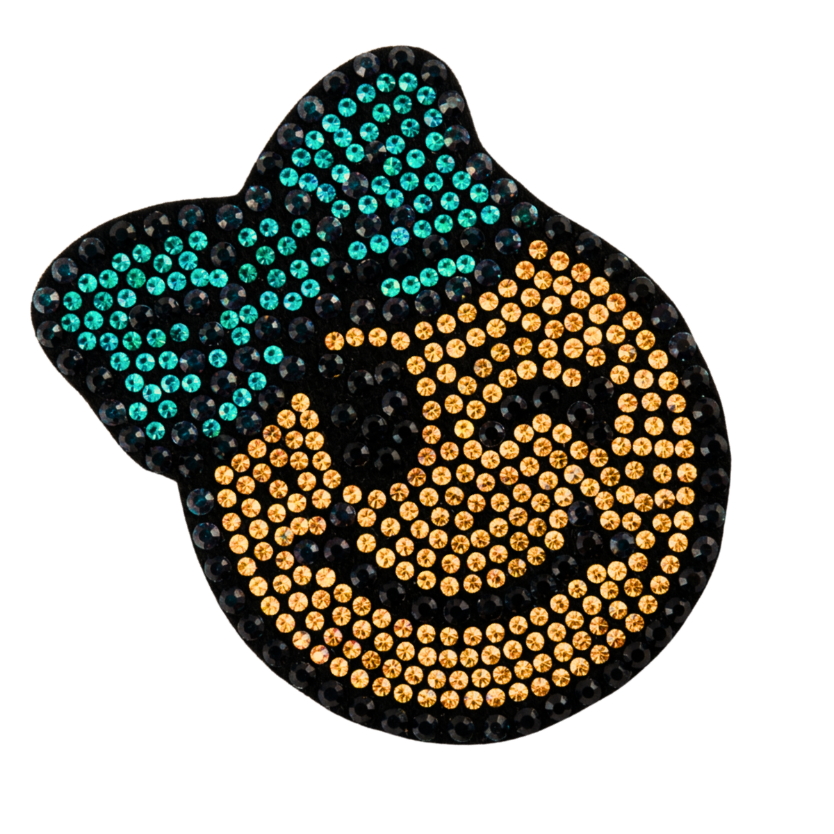 Winking Emoji - Spangle Bling Heat Transfer Patch