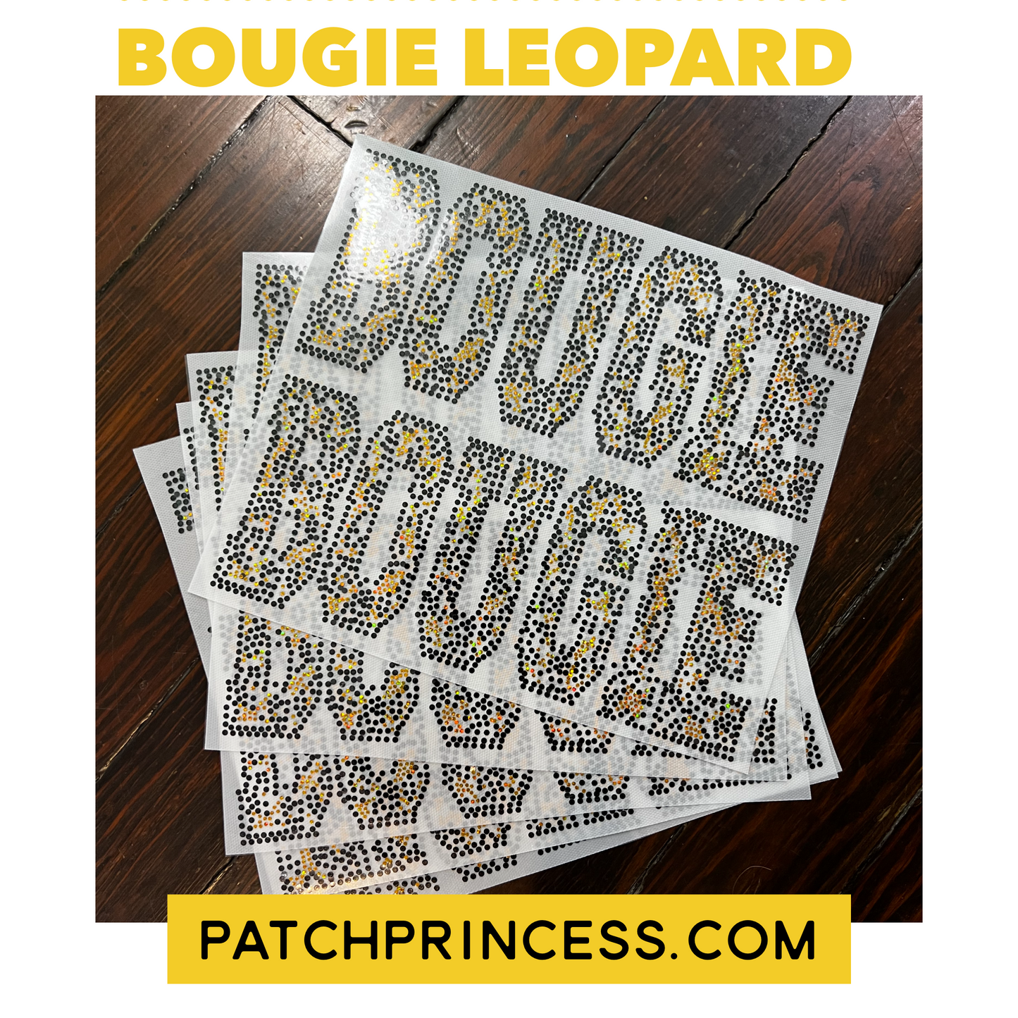 BOUGIE LEOPARD BLING TRANSFERS