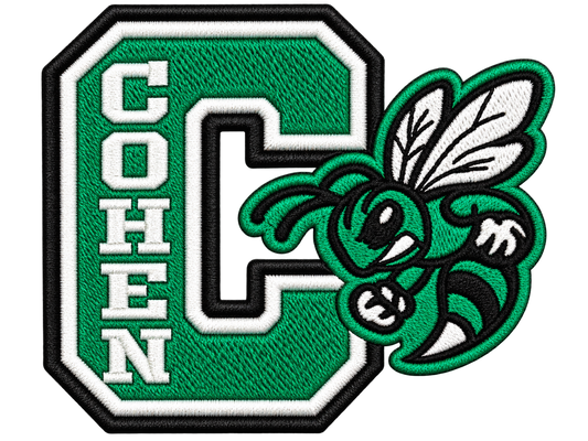 Cohen Hornets - Iron-On Embroidered School Patch