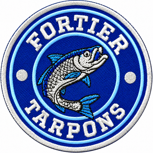 Fortier Tarpons - Iron-On Embroidered School Patch