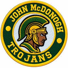 Load image into Gallery viewer, John McDonogh Trojans - Iron-On Embroidered School Patch