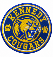 Load image into Gallery viewer, JFK Cougars - Iron-On Embroidered School Patch