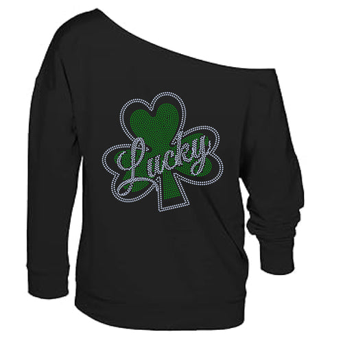 LUCKY CLOVER BLING TRANSFERS