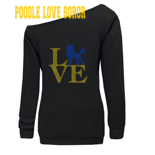 POODLE LOVE SOROR BLING TRANSFERS