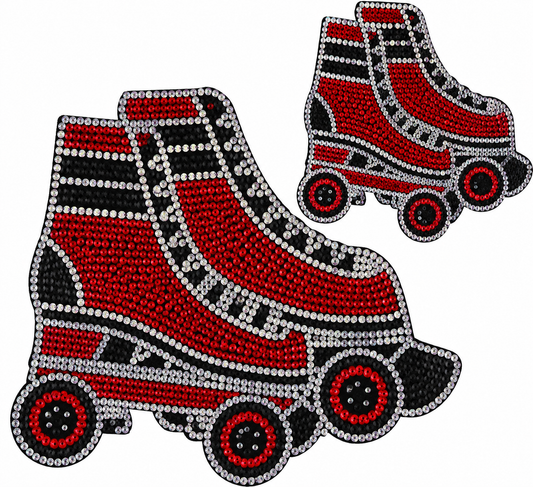 Roller Skate - Iron-on Spangle Bling Patch