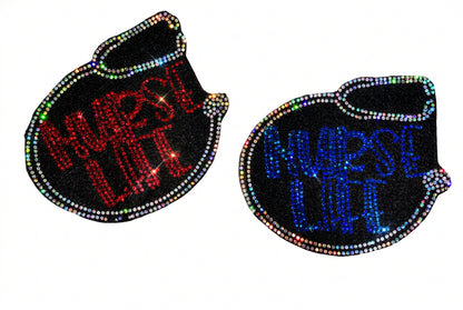 Nurse Life - Iron-on Spangle Bling Patch