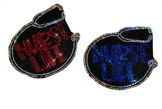 Nurse Life - Iron-on Spangle Bling Patch