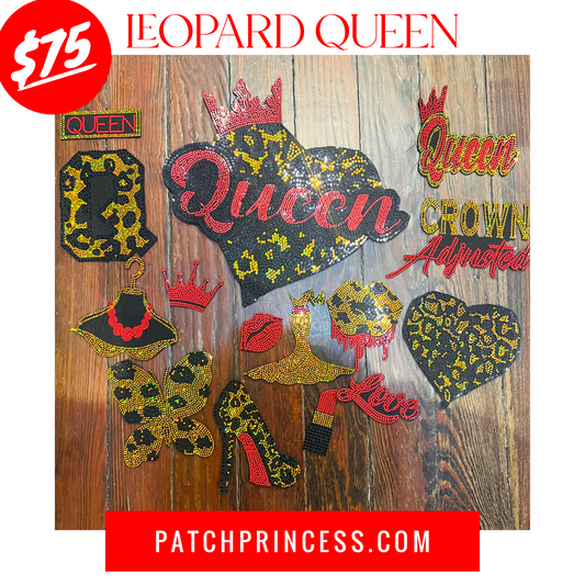 LEOPARD QUEEN 15 PATCH JACKET BAG