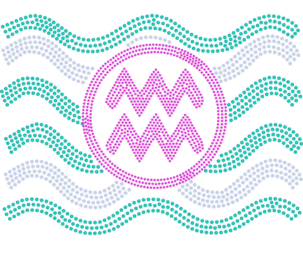 AQUARIUS TUMBLER BLING TRANSFERS