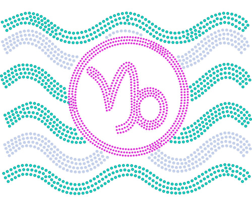 CAPRICORN TUMBLER BLING TRANSFERS