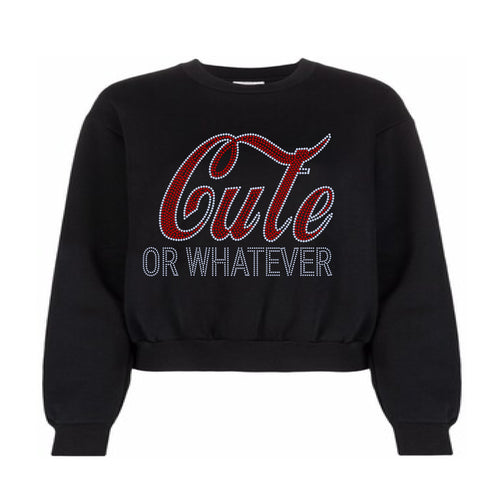 CUTE OR WHATEVER TSHIRT & MUG BLING TRANSFERS SET