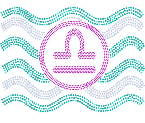 LIBRA TUMBLER BLING TRANSFERS