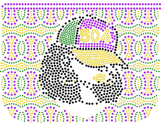 MARDI GRAS CHIC BLING TUMBLER TRANSFERS