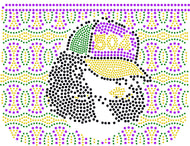 MARDI GRAS CHIC BLING TUMBLER TRANSFERS