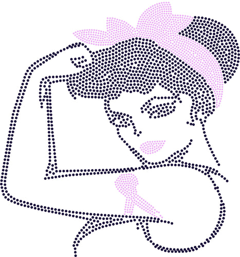BREAST CANCER Strong  Woman BLING TRANSFERS