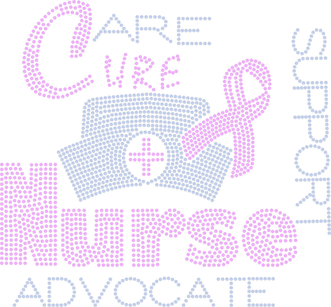 BREAST CANCER NURSE BLING TRANSFERS