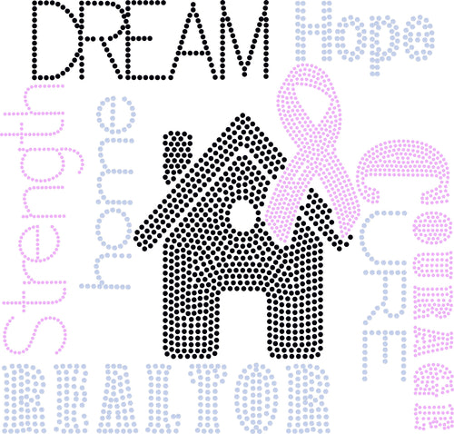BREAST CANCER REALTOR BLING TRANSFERS