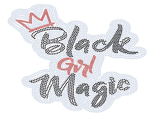 BLACK GIRL MAGIC BLING TRANSFERS