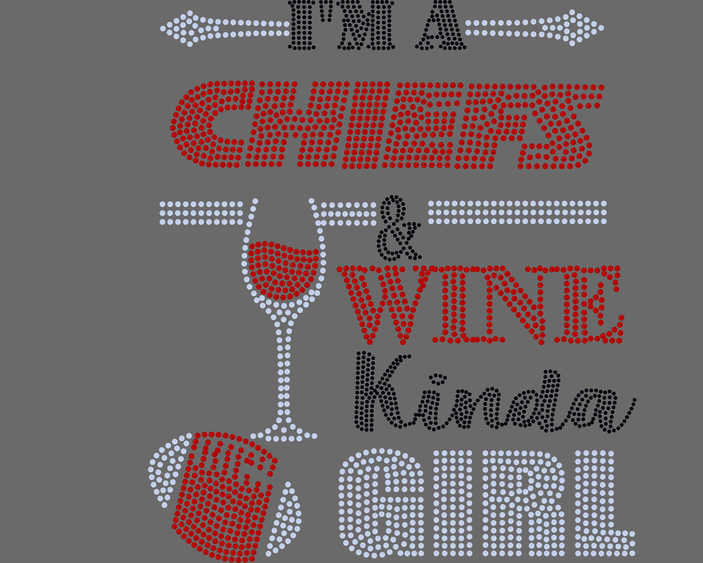 CHIEFS & WINE KINDA GIRL BLING TRANSFERS