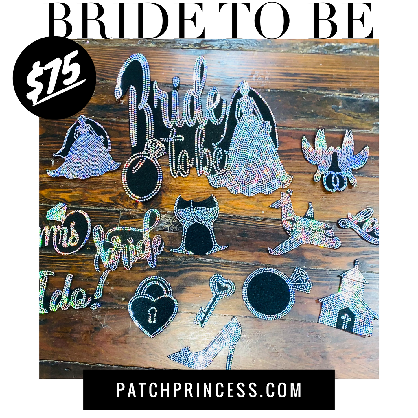 BRIDE TO BE 15 PATCH JACKET BAG