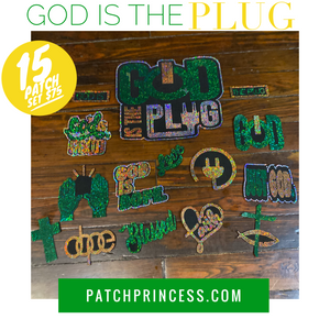 GOD IS THE PLUG JACKET BAG 15 PATCH SET